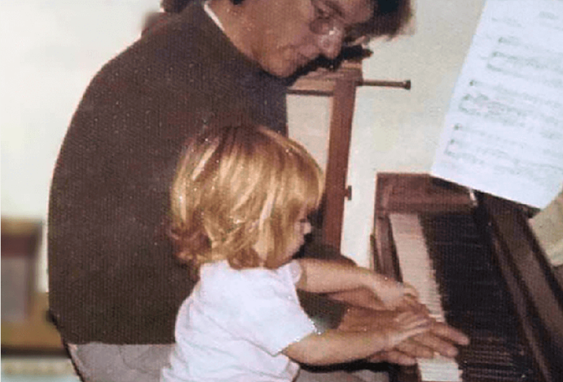 Daphne and her Dad, 1975